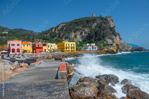 The village of Verigotti with its characteristic colorful houses photo