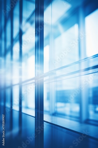 blurry windows of a modern building Generative AI