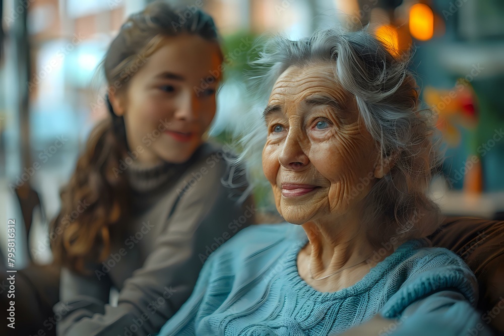 Heartwarming Caregiving Moment in a Residential Setting Heartwarming Caregiving Moment in a Residential Setting