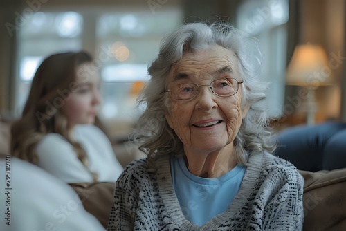 Heartfelt Interaction Between Elderly Resident and Attentive Caregiver