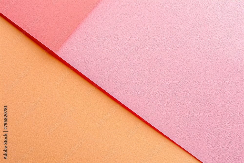 Pale pink sweet two tone color gradation with light orange on recyclable cardboard box paper texture background with space - generative ai Pale pink sweet two tone color gradation with light orange on recyclable cardboard box paper texture background with space - generative ai