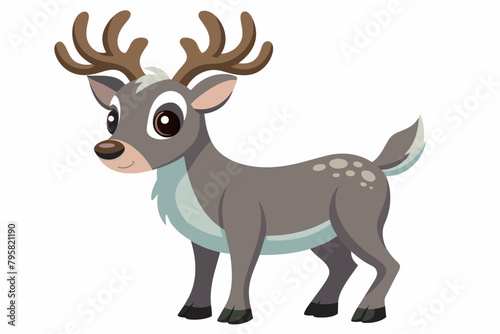 caribou deer cartoon vector illustration © Shiju Graphics