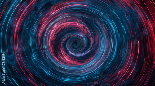 Vibrant  abstract long exposure photo creating a mesmerizing spiral of lights