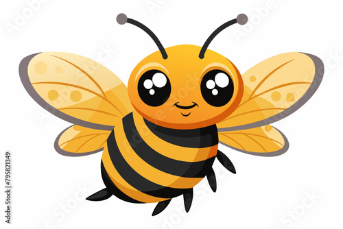 carpenter bee cartoon vector illustration