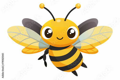 carpenter bee cartoon vector illustration