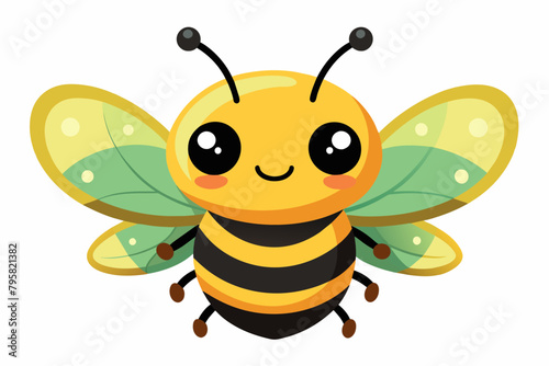 carpenter bee cartoon vector illustration