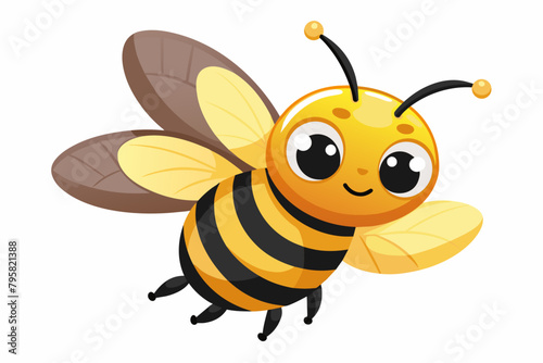 carpenter bee cartoon vector illustration
