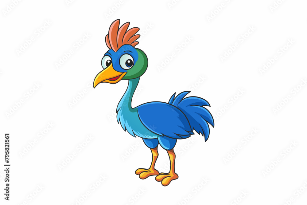 cassowary bird cartoon vector illustration cassowary bird cartoon vector illustration