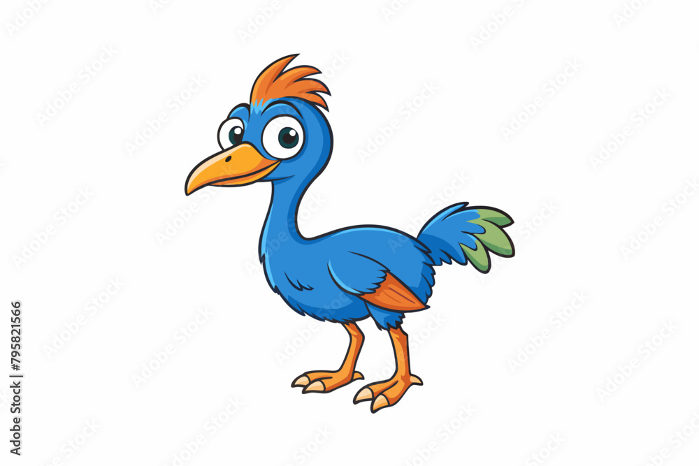 cassowary bird cartoon vector illustration cassowary bird cartoon vector illustration