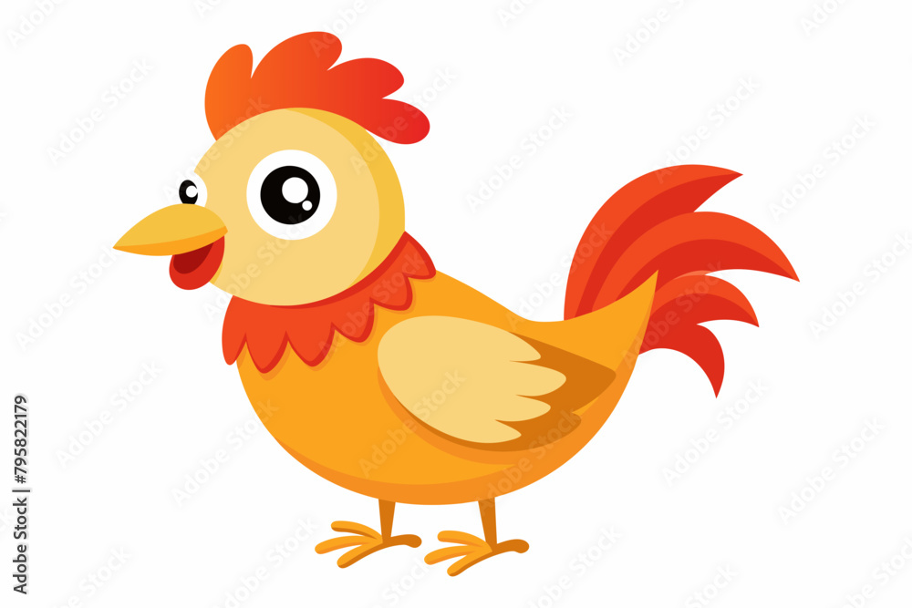 chicken cartoon vector illustration