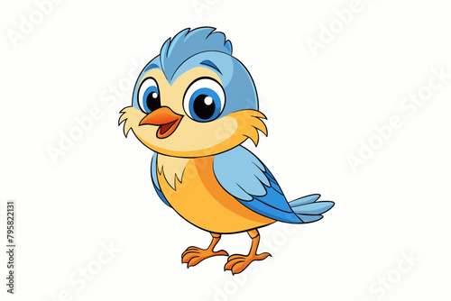 chickadee cartoon vector illustration