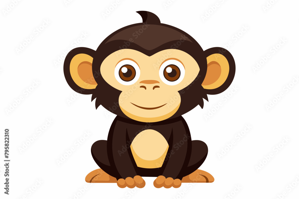chimpanzee cartoon vector illustration