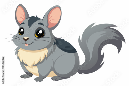 chinchilla cartoon vector illustration