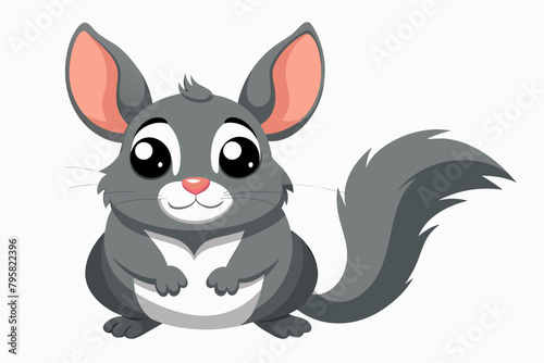 chinchilla cartoon vector illustration