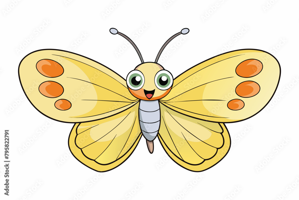 clouded sulphur butterfly cartoon vector illustration clouded sulphur butterfly cartoon vector illustration