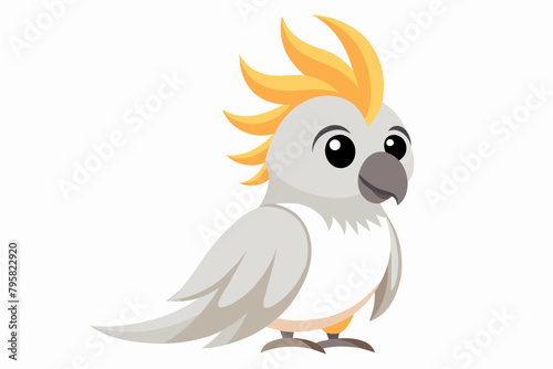 cockatoo bird cartoon vector illustration