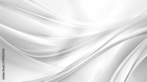 Flowing white abstract design formed by smooth curving lines