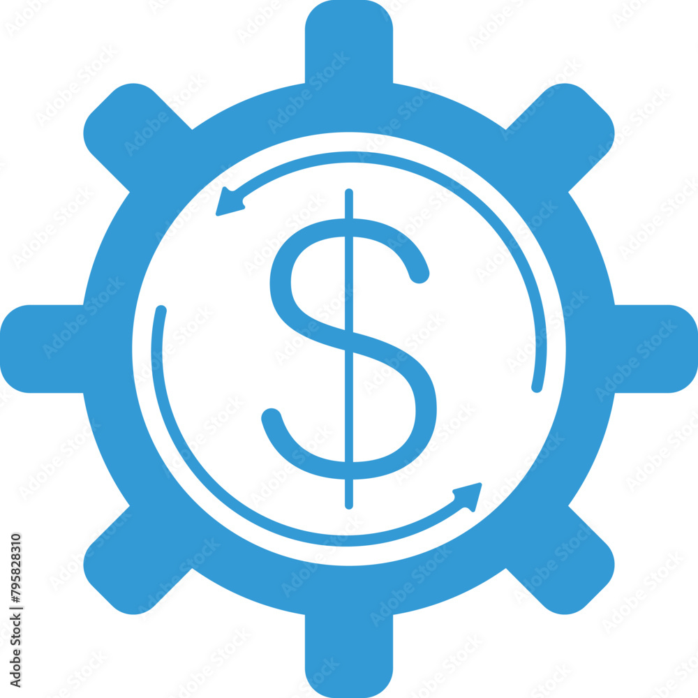 settings gears dollar sign settings gears dollar sign