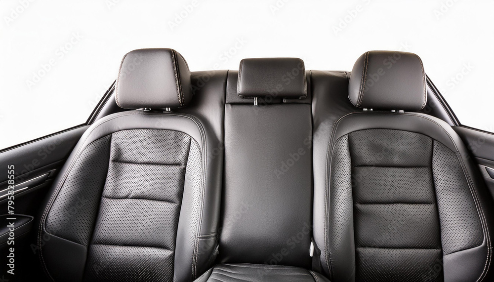Naklejka premium back black leather seat of the car isolated
