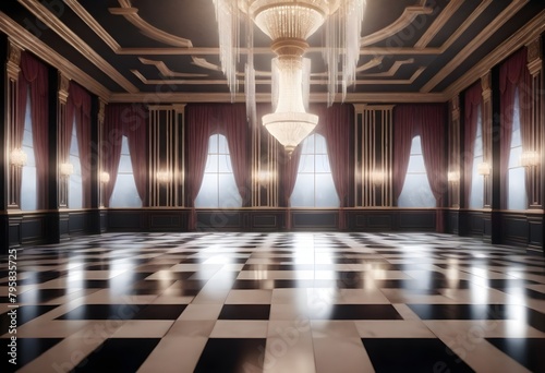 Fantasy a realistic 8k art deco ballroom with a gl (7) photo