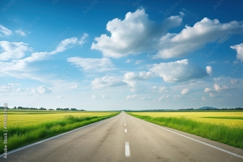 Landscape road straight outdoors Landscape road straight outdoors