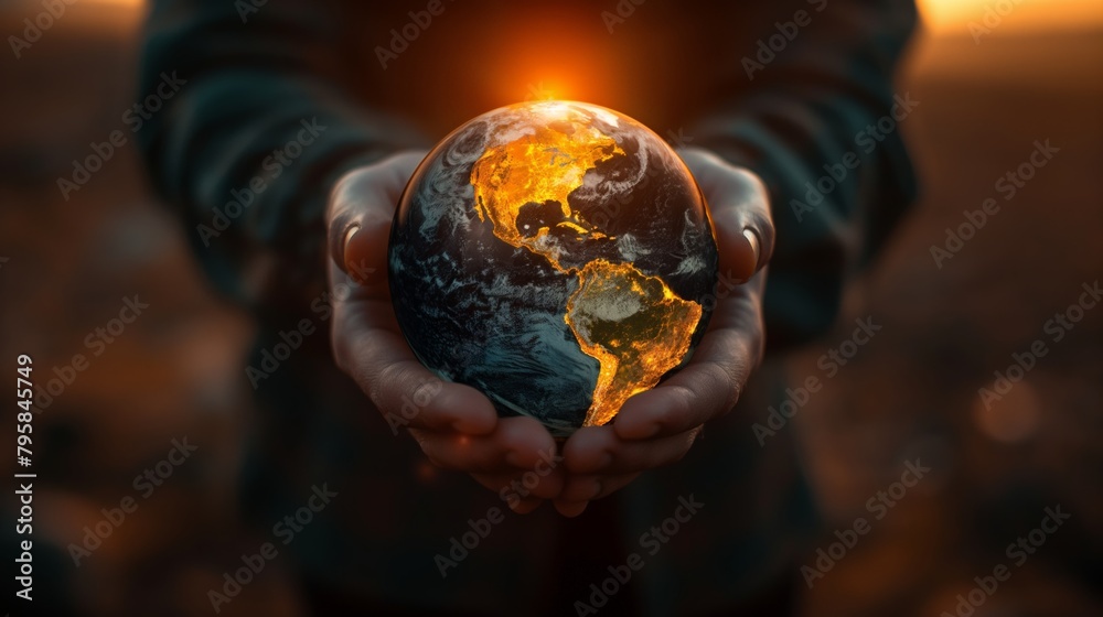Fototapeta premium The Earth is in our hands