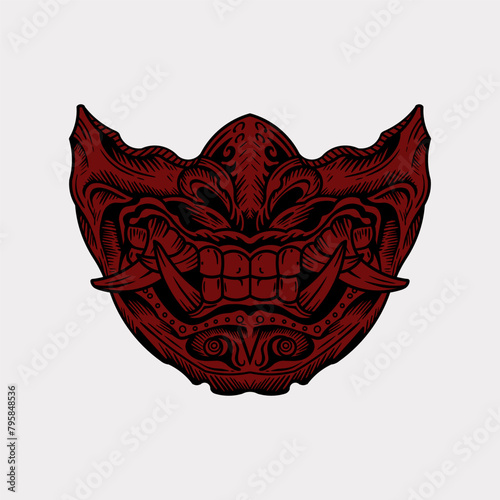 japanese demon mask samurai