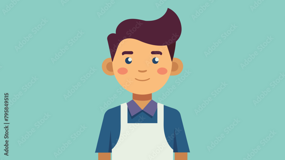 salesman with hairstyle and casual clothes wearing cartoon vector illustration