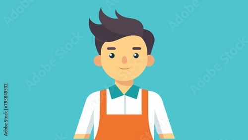 salesman with hairstyle and casual clothes wearing cartoon vector illustration