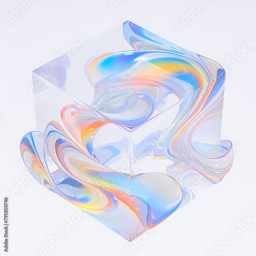 Mesmerizing Liquid-like Hologram with Vibrant Colors and Smooth Fluidity - Ideal for Visual Effects and Digital Artwork
