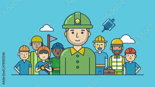  people of different professions military journal cartoon vector illustration