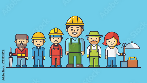  people of different professions military journal cartoon vector illustration