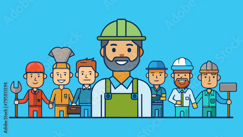  people of different professions military journal cartoon vector illustration