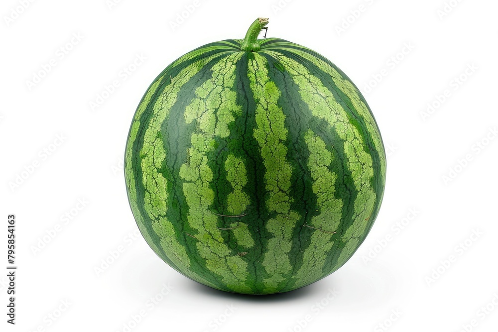 watermelon isolated on white background, clipping path, full depth of field - generative ai watermelon isolated on white background, clipping path, full depth of field - generative ai