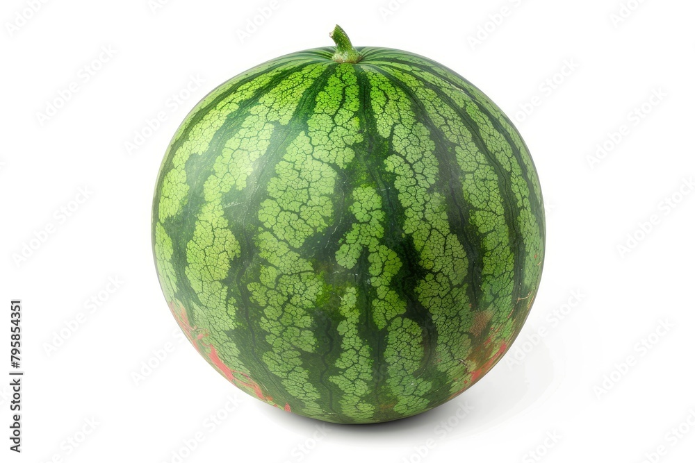 watermelon isolated on white background, clipping path, full depth of field - generative ai watermelon isolated on white background, clipping path, full depth of field - generative ai