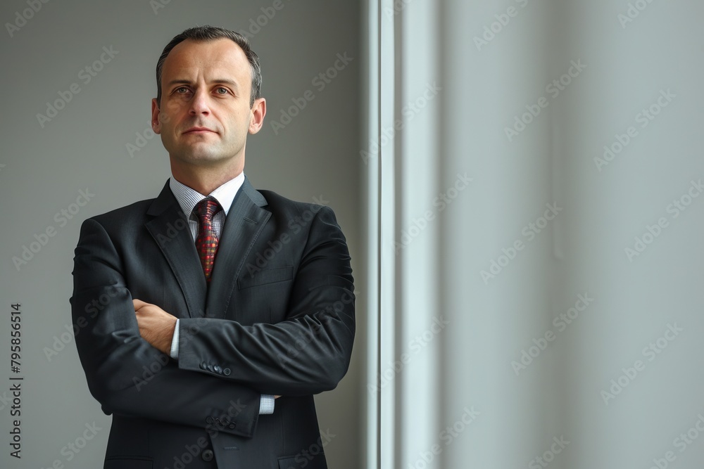 Successful male executive with folded arms Successful male executive with folded arms