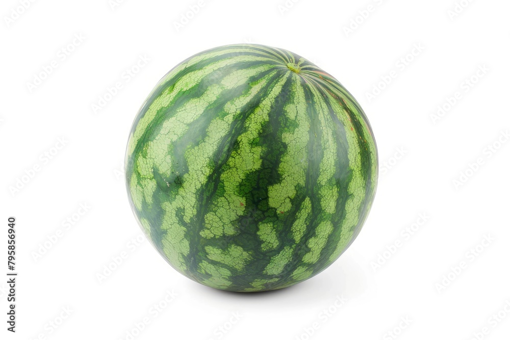 watermelon isolated on white background, clipping path, full depth of field - generative ai watermelon isolated on white background, clipping path, full depth of field - generative ai