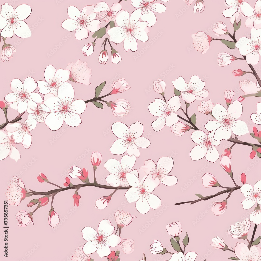 Sakura pattern backgrounds blossom flower