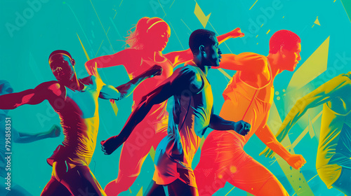 Creative Artistic Design of Athletes at the Paris 2024 Olympics Team Sports and Multi Disciplinary Competition photo