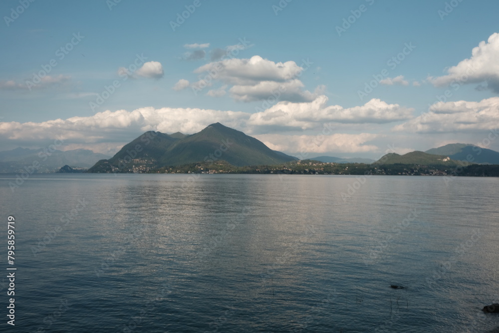 mountain with lake