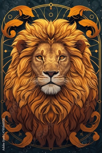 lion Art illustration for a book