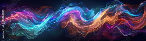 Colorful abstract background with a smooth wave pattern photo