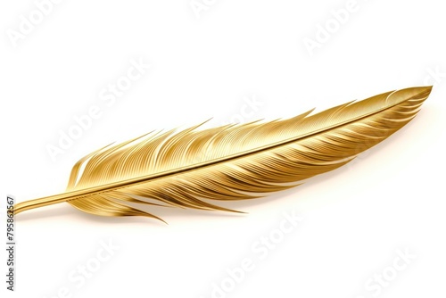 Feather gold white background lightweight.