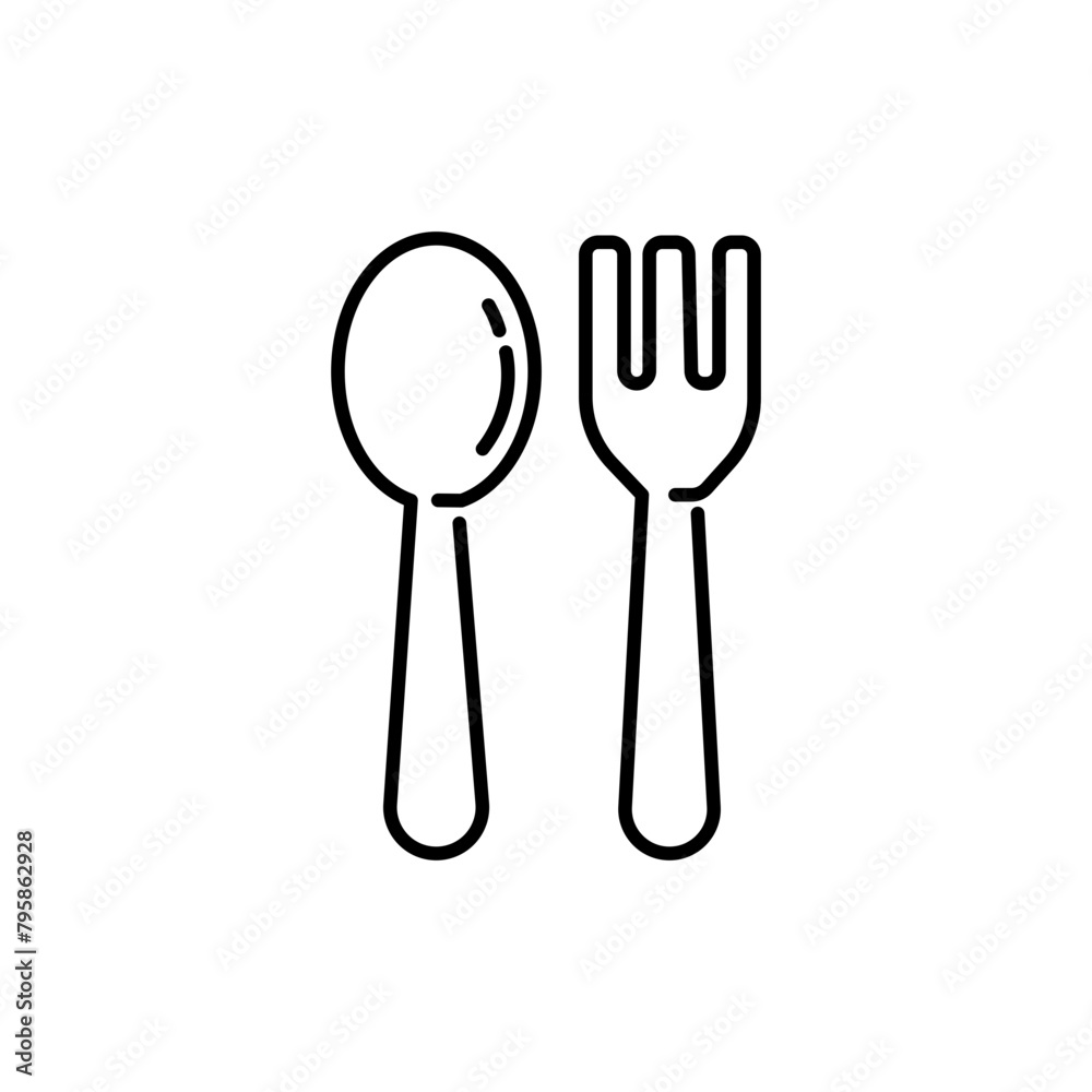 fork and spoon icon fork and spoon icon