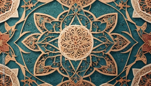 Moorish patterns with intricate arabesques and geo upscaled 5
