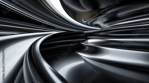 Dynamic abstract background design with high-quality dark satin texture and perspective