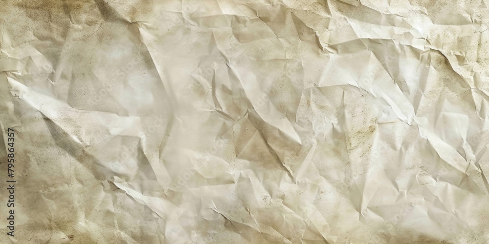 A paper with a lot of wrinkles and creases A paper with a lot of wrinkles and creases