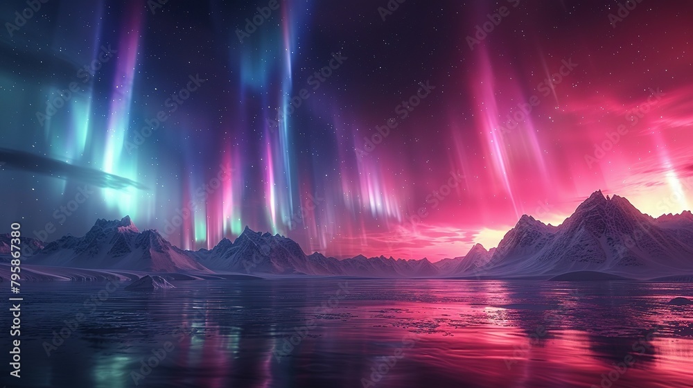 Background illustration of a night sky with a fantastic aurora --ar 16:9 --stylize 750 Job ID: 712709bd-b7ad-42c3-8122-8b8a67945fb4 Background illustration of a night sky with a fantastic aurora --ar 16:9 --stylize 750 Job ID: 712709bd-b7ad-42c3-8122-8b8a67945fb4