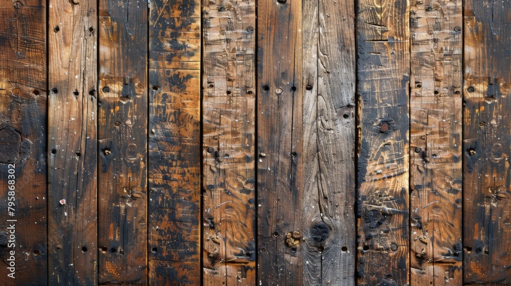 Fototapeta premium Wooden wall with gaps