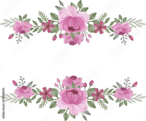 Flower floral watercolor vector design